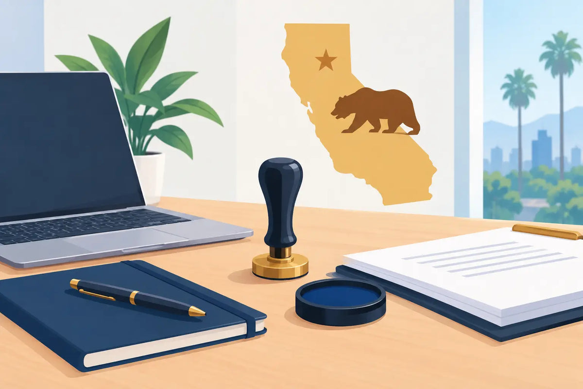 California Notary Setup Example for New Notaries