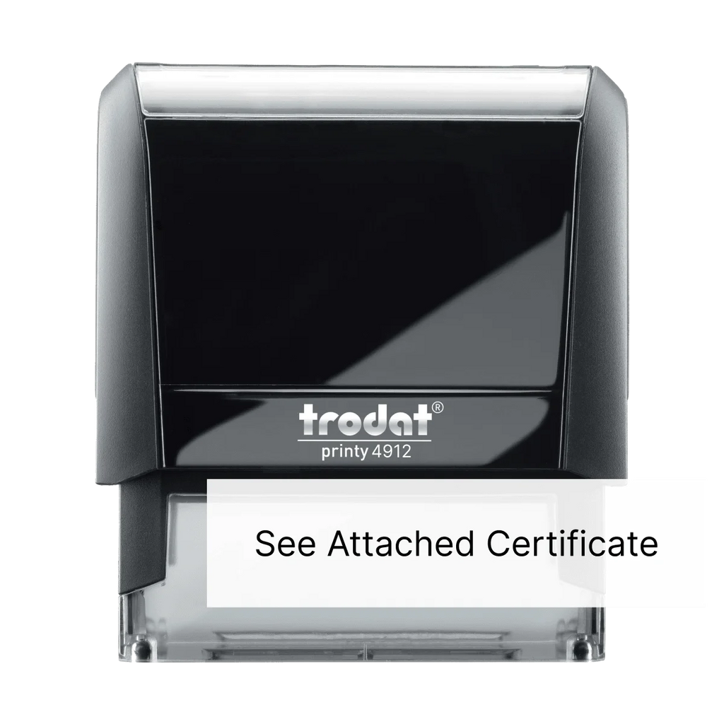 See Attached Certificate Stamp image 0