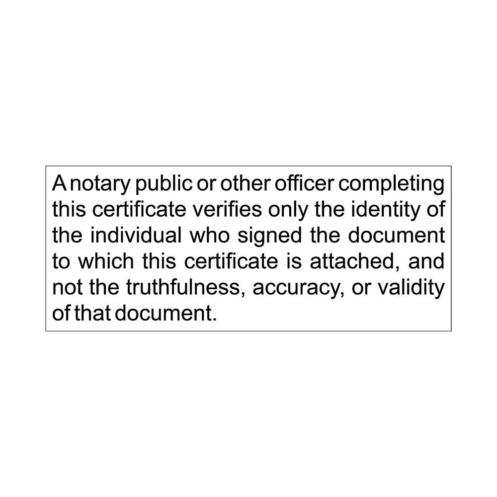 California Disclaimer Stamp image 1