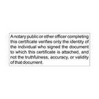 California Disclaimer Stamp image 1